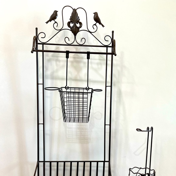 Towel & Magazine Holder, Toilet paper Holder, and hair tool holder - Picture 2 of 3